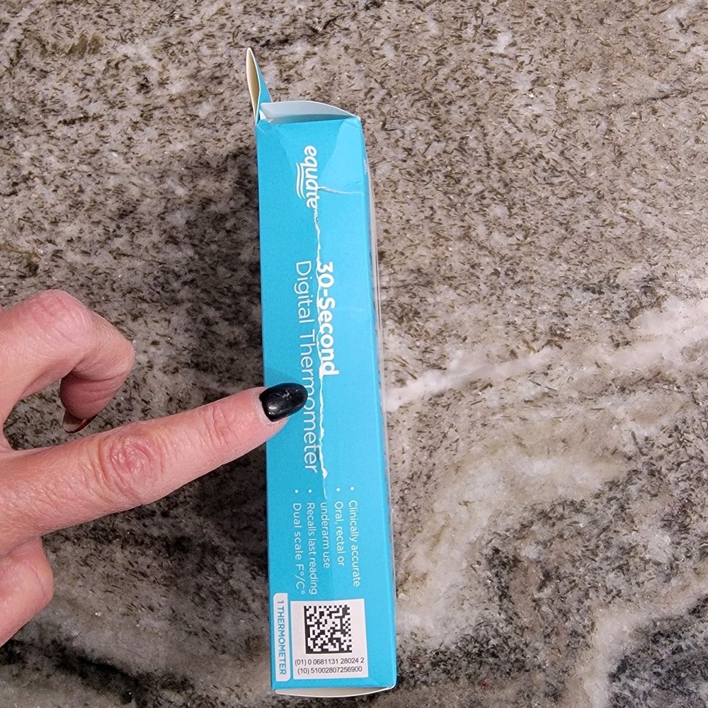 Equate 30 Second Digital Thermometer Oral Rectal Underarm Open Box Tested