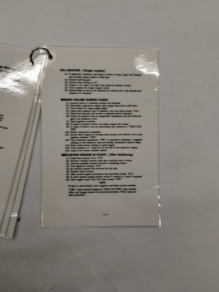 Cessna 310 Checklist (Laminated)-Copy