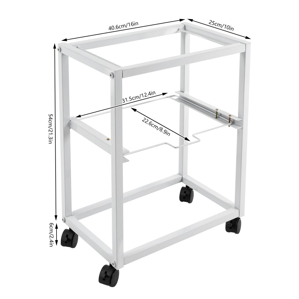 Rolling File Cart With Wheels, 2-Tier Movable Design For Easy Organization