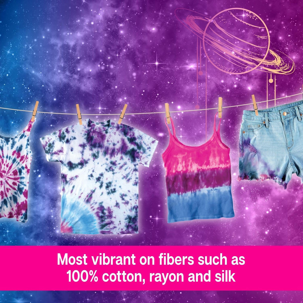 One-Step Tie-Dye Kit Celestial, Large Party Activity, Permanent Fabric Dye, Vibr