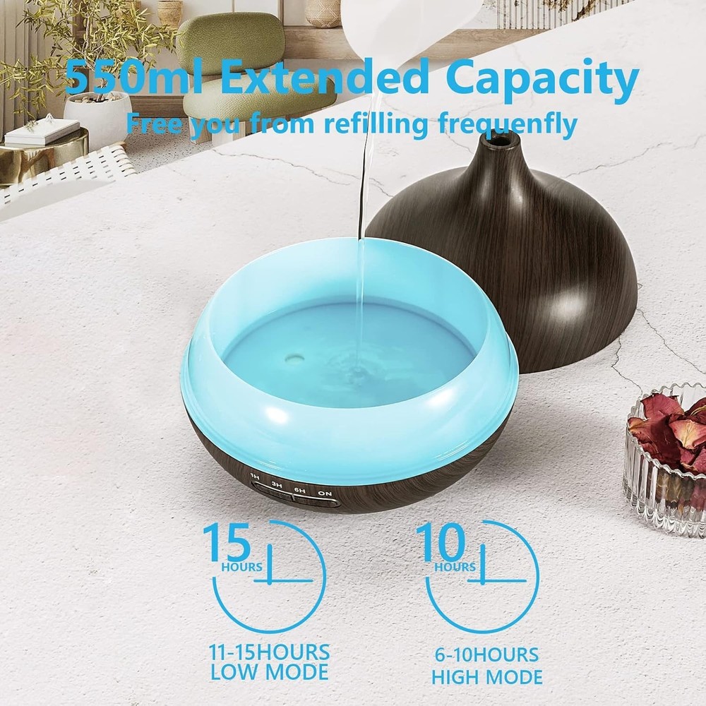 Diffusers for Essential Oils Large Room, 550ml Deep Colour-no Oil