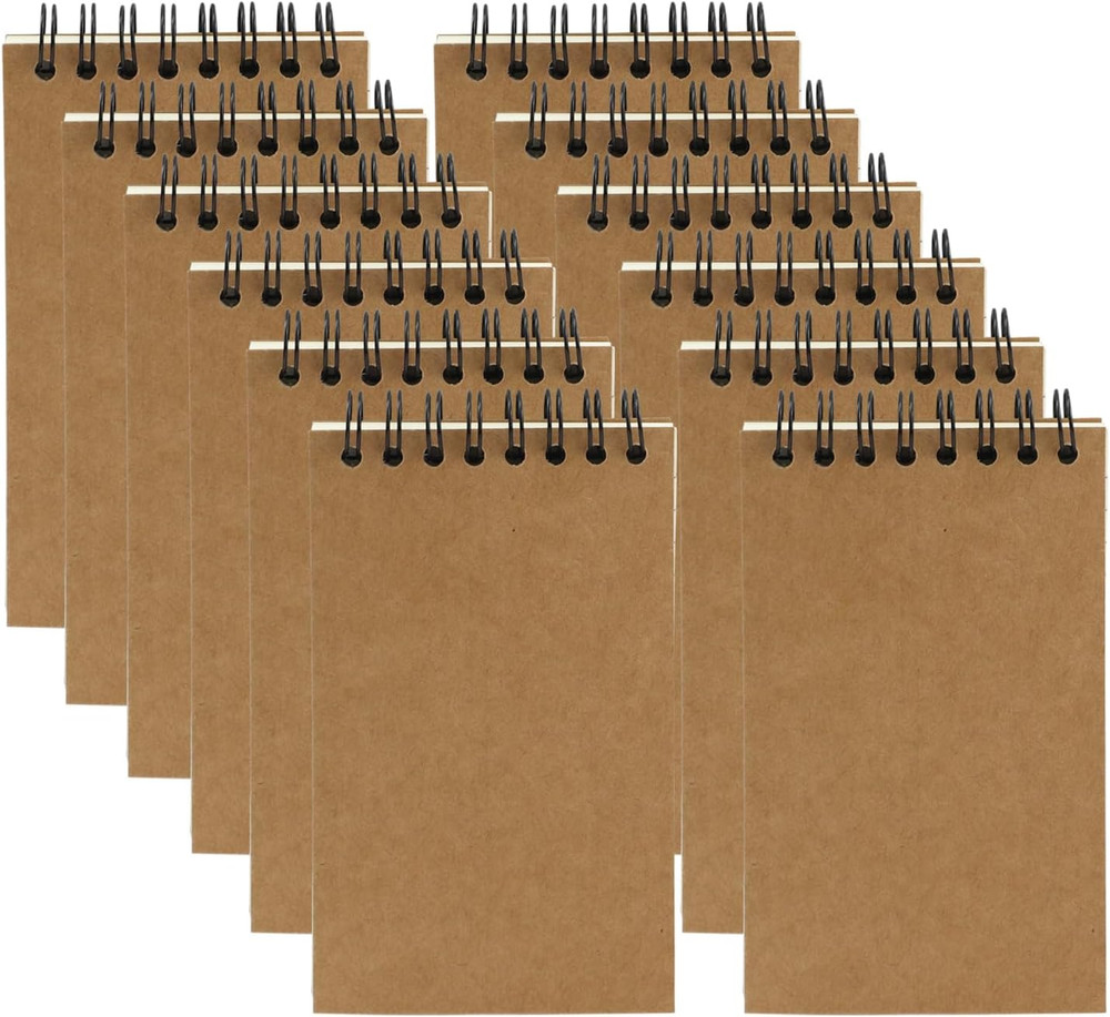 12 Pack Pocket Notebooks, 3X5 Small Notepads, Mini Spiral Notebooks, 60 Sheets/1