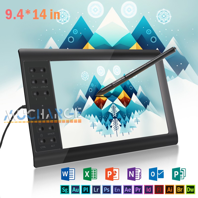 Digital Graphics Drawing Tablet Professional Working Tablet Battery-free pen