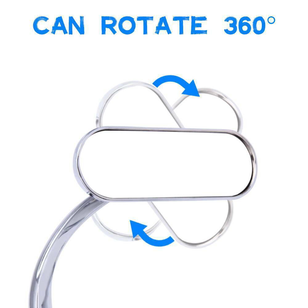Directly Replace Rear view Mirrors Clear Mirror & Chrome Shell & Chrome Stem