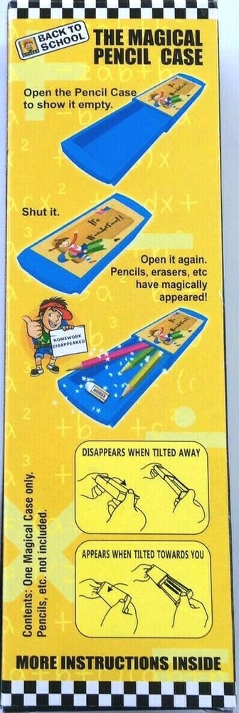 PENCIL CASE MAGIC TRICK DRAWER BOX Beginner Appearing School Change Candy Silks