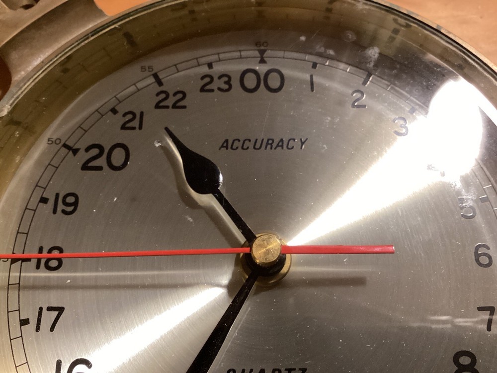 Vintage Accuracy Quartz Brass Clock