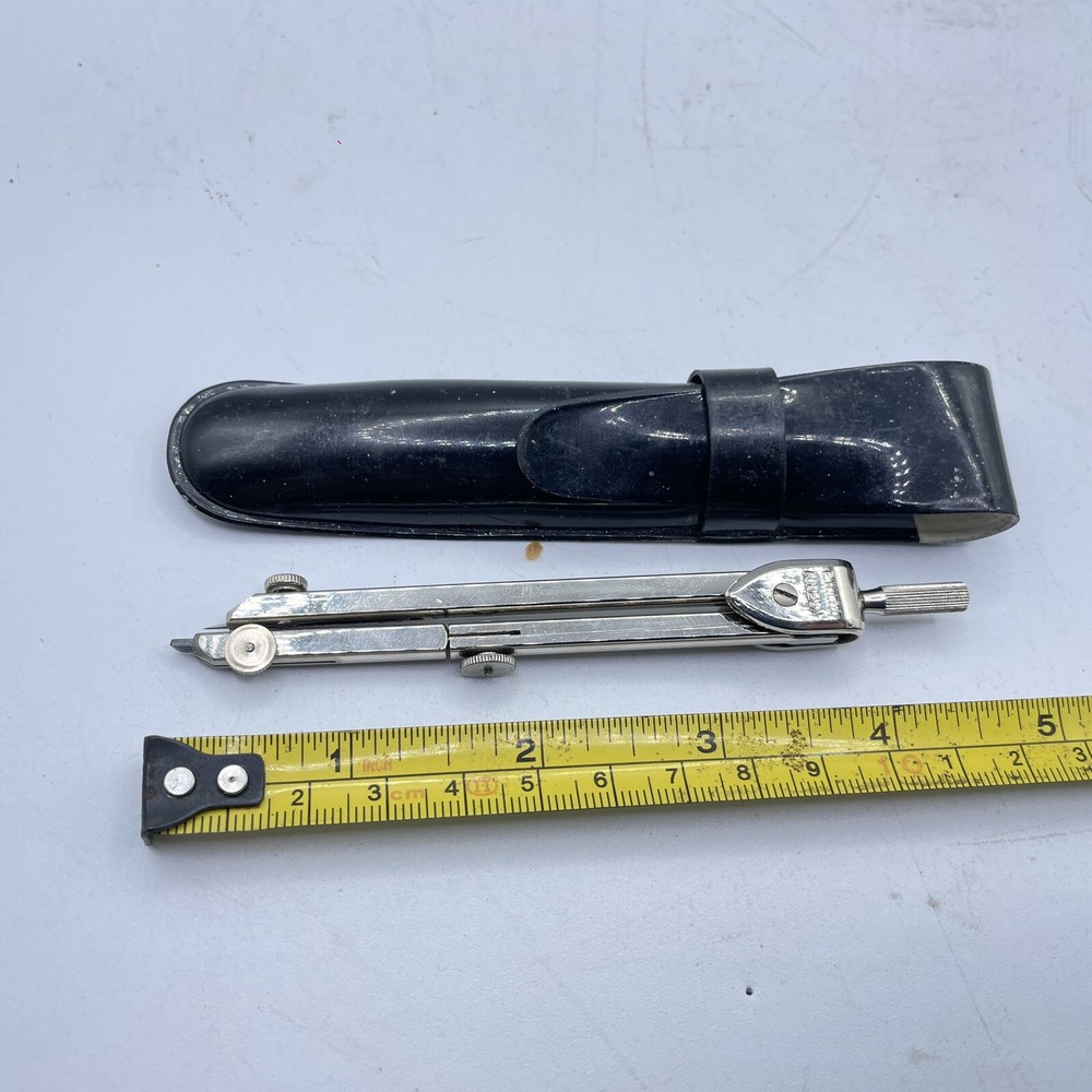 Compass In Pouch Vintage E.H Ltd Technical Drawing Instruments