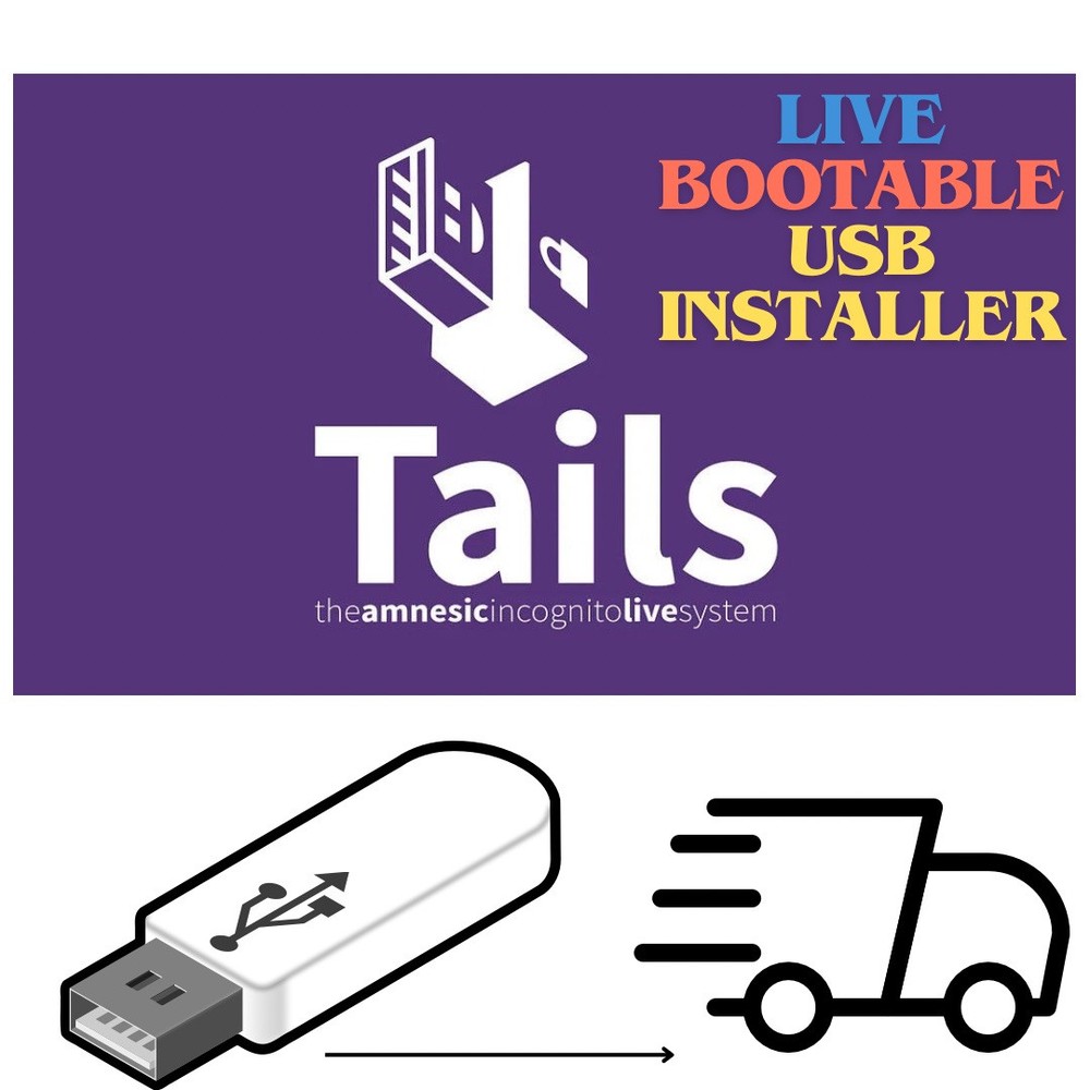Tails Linux 6.14.1 Bootable USB Flash Drive Tor Browser 64bit Secure Fast