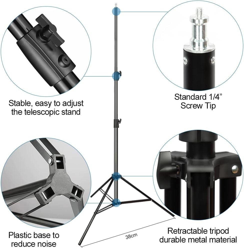 Versatile Photography Light Stand Pair