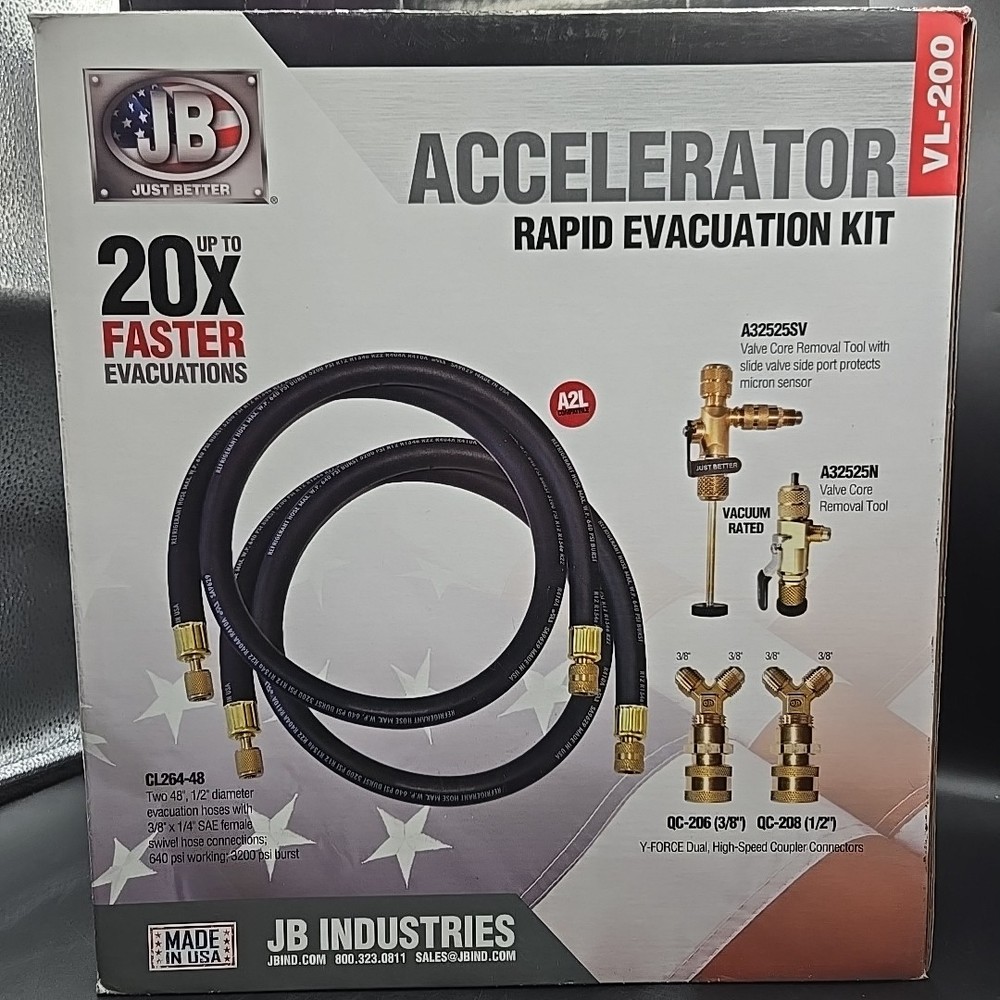 JB Industries VL-200 ACCELERATOR Rapid Evacuation Kit