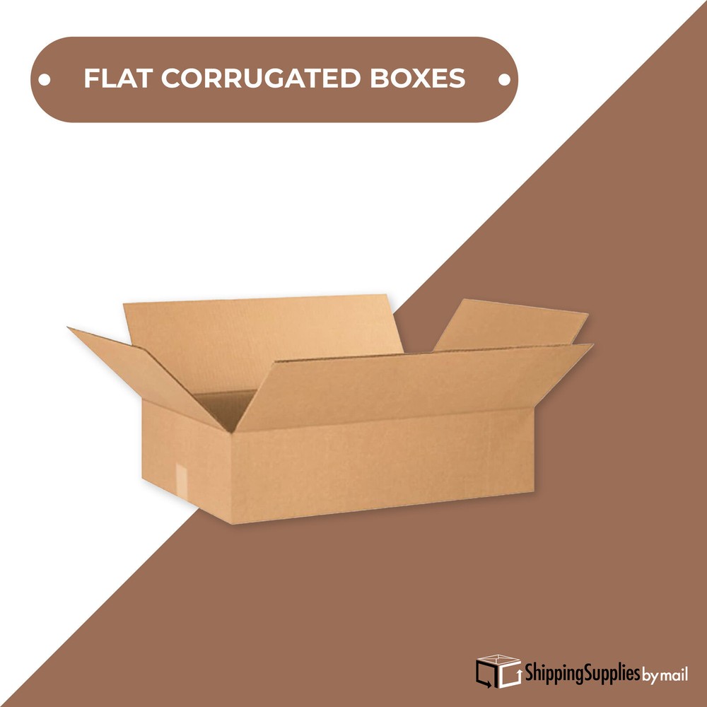 9 x 6 x 2" Flat Corrugated Boxes, Brown 25/Bundle ECT-32