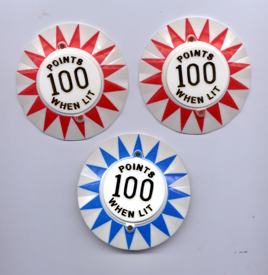 Bally SKYROCKET Pinball Machine POP BUMPER CAP SET