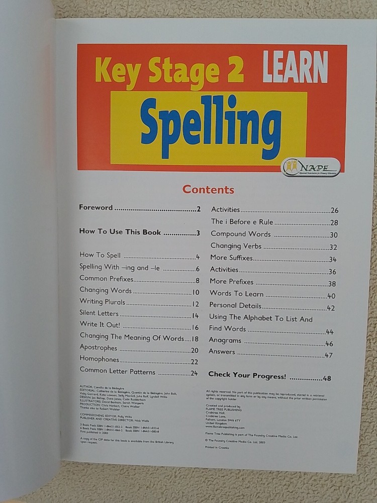 Key Stage 2 Learn Spelling ( Ideal For Ages 7- 8 ) Home Learning Support