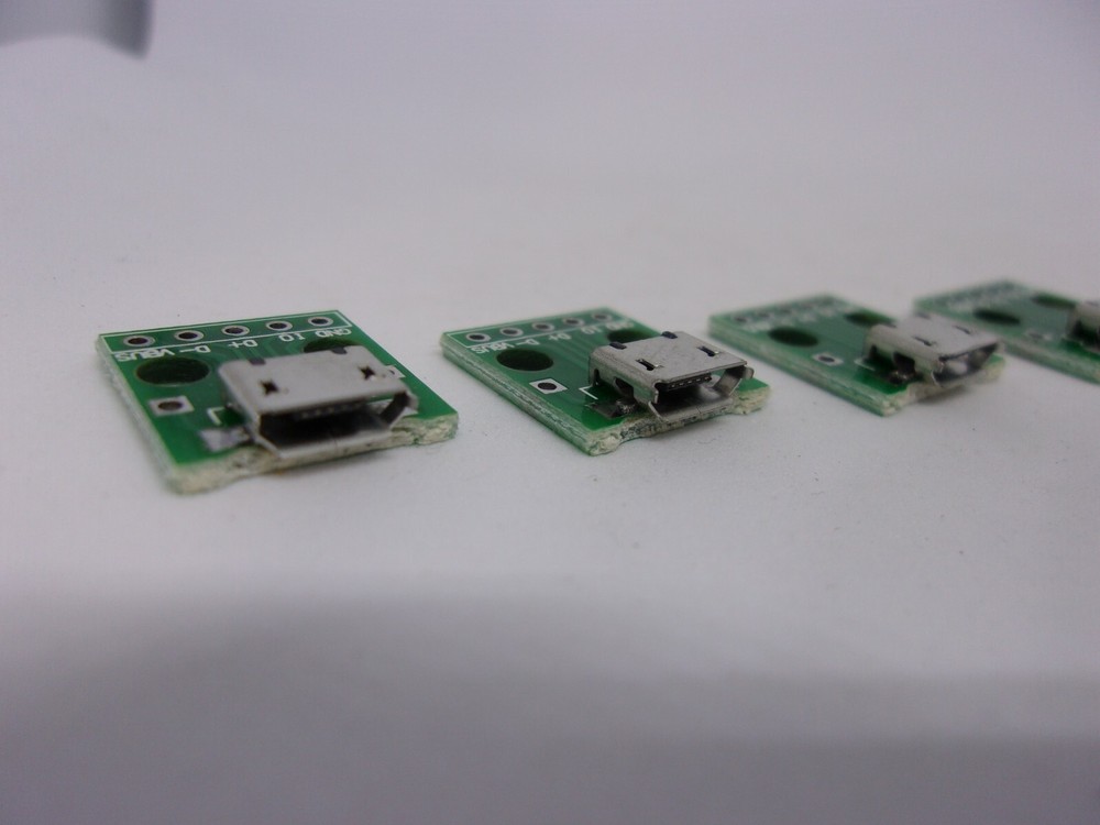5 Pcs Pack MICRO USB to DIP Adapter 5 Pins Type B Socket PCB Prototype Board Lot
