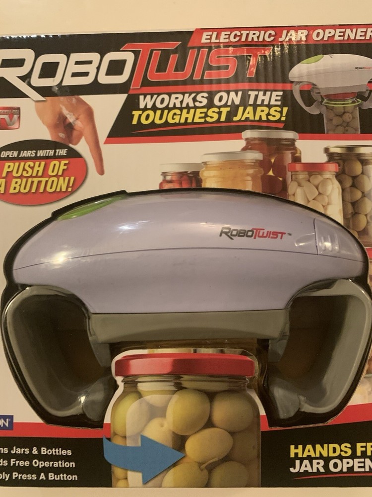 Robotwist Automatic Grip Hands Free Electric Jar Opener Easy Touch Button New