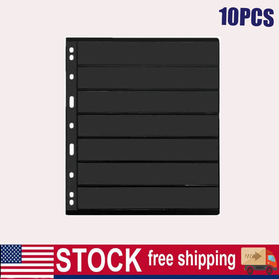 10 Sheet, 7 Rows Pages for Stamp Collectors, Stamp Pages for Stamp Album Binder