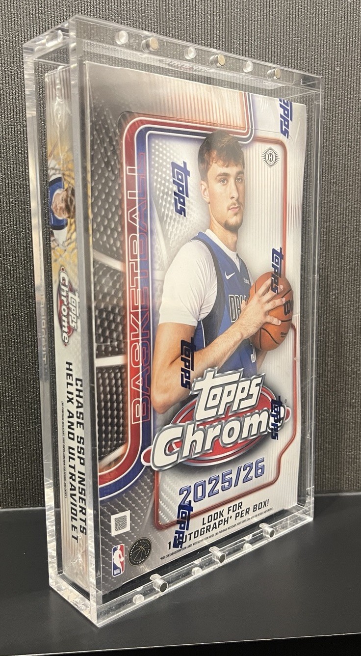 Acrylic Display Case Magnetic Lid FITS 2025-26 Topps Chrome Basketball Hobby Box