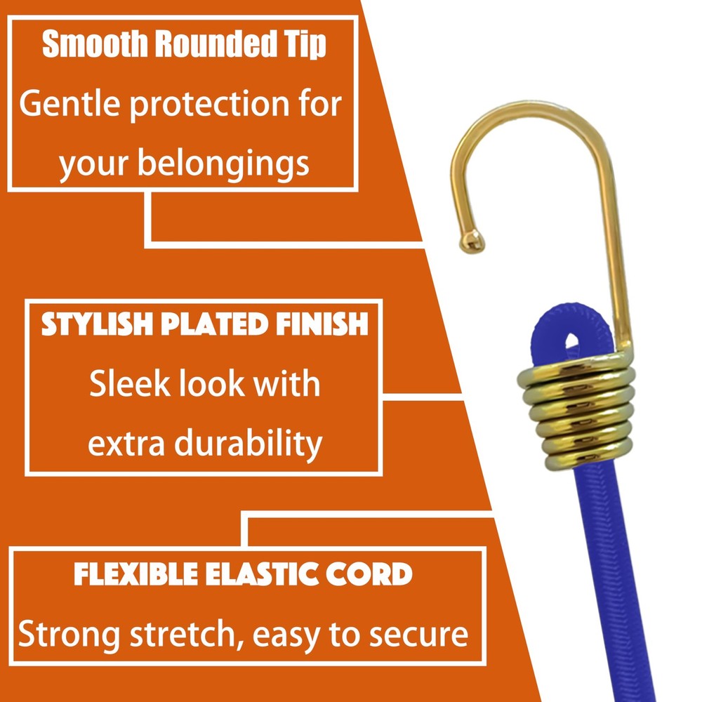 Mini Bungee Cords with Hooks. Versatile Outdoor Bungee Cord Set. Includes, 2i...