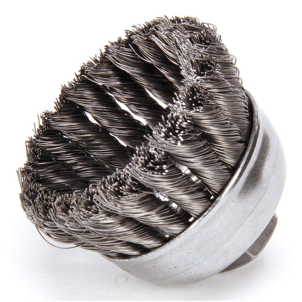 WEILER 94030 Knot Wire Cup Brush,Threaded Arbor 6JXD9