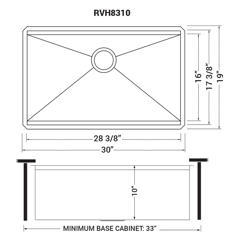 Ruvati 30-inch Workstation Undermount Gauge Kitchen Sink- RVH8310