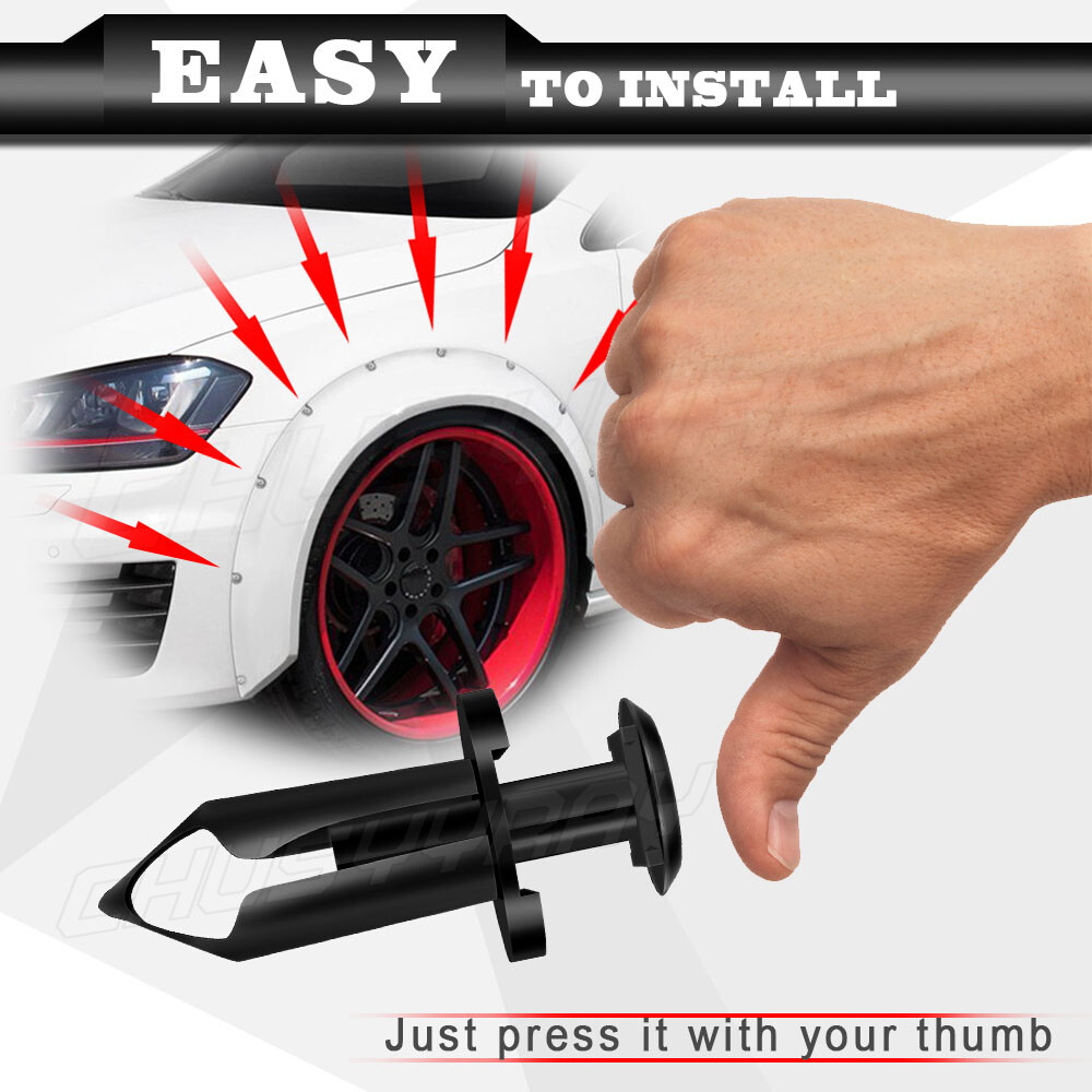 100x 8mm Fender Clips Body Rivets Push Pin for ATV HONDA TRX300EX 450R Rancher