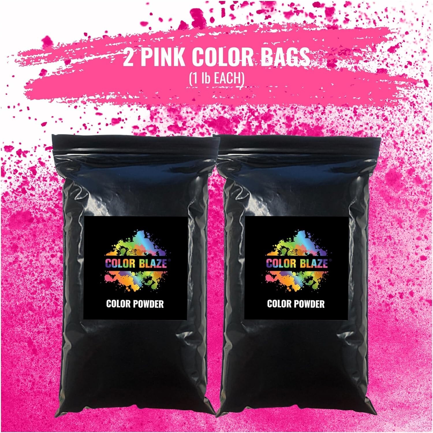 Color Blaze Black Out Gender Reveal Pink Colored Powder Burnout (2lbs Pink)