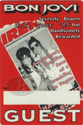 BON JOVI 1995 USA Tour Backstage Pass Guest