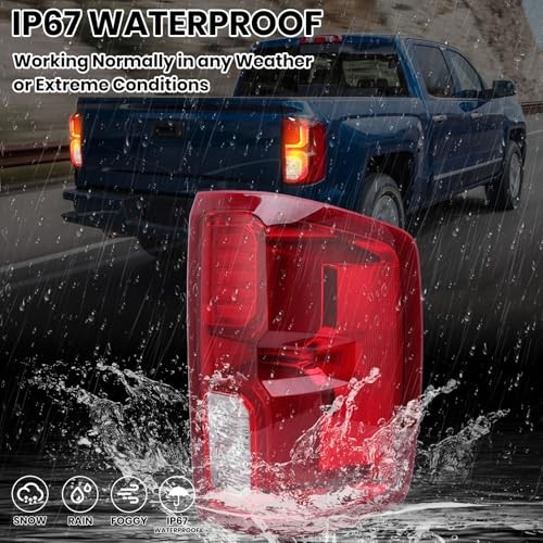 LED Tail Light Assembly Compatible with Chevy Silverado Passenger Right Side