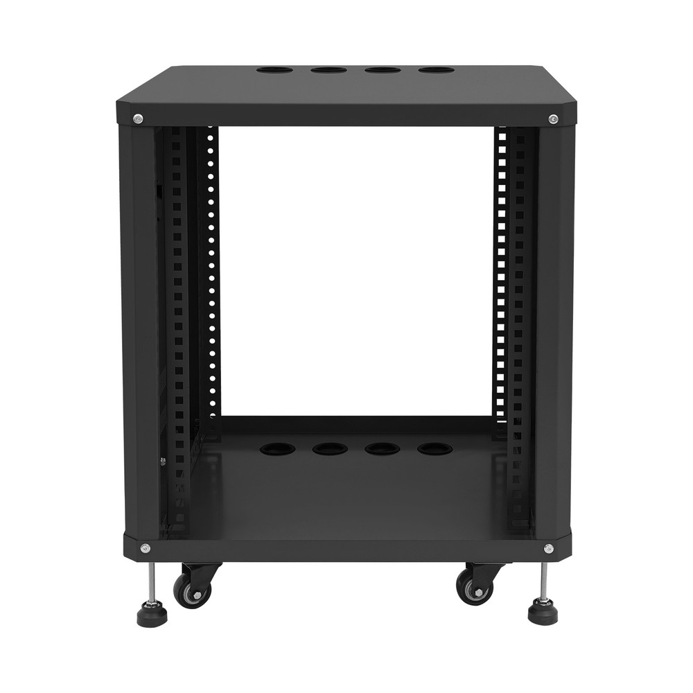 12U Network & Stereo Rack Rolling Server Rack Open Cabinet with Caster Wheels