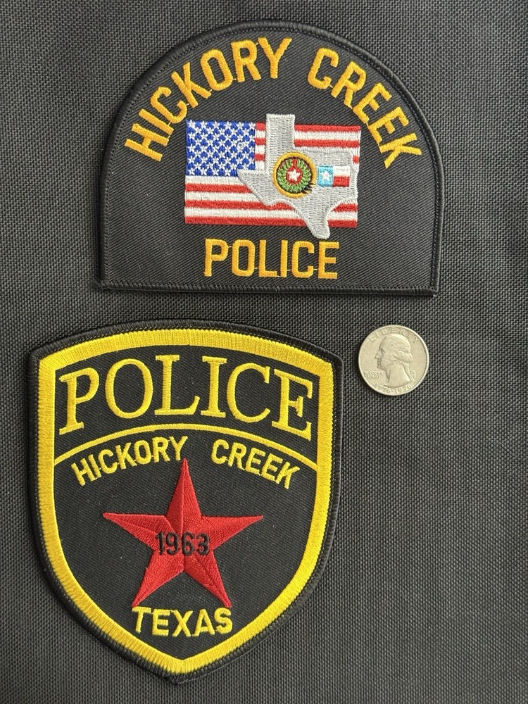 Hickory Creek Texas Uniform Patch - Old & Current Issue - 2 New Pieces