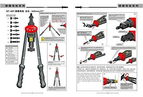 16" Rivet Nut Tool Hand Blind Riveter rivnut Riveting Tools With Nut Setting Sys