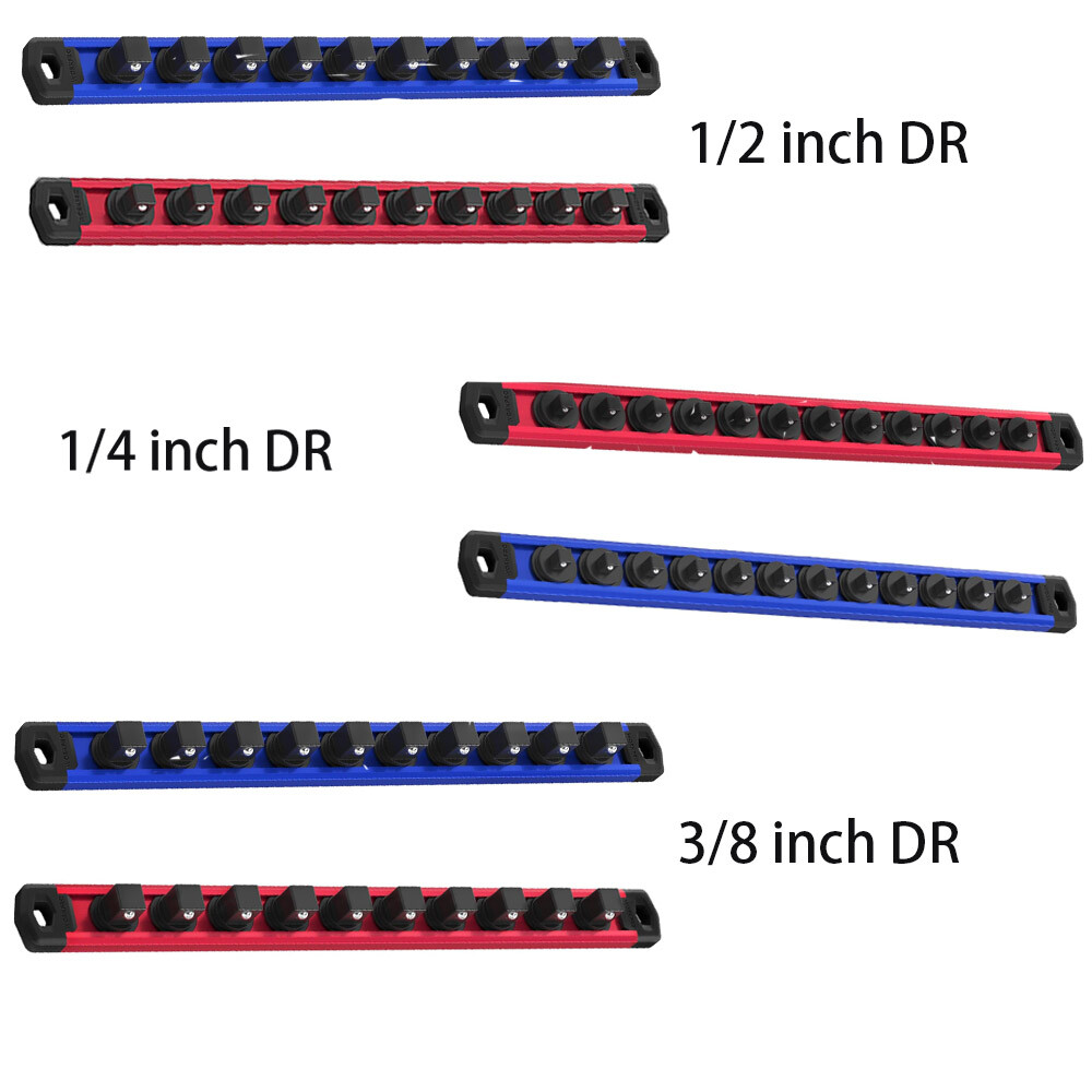 WORKPRO Magnetic Socket Organizer Heavy Duty Socket Holder Aluminum Socket Rail