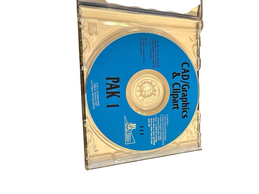 ASL Software Publishing CAD/Graphics & Clipart Pak 1 Software CD