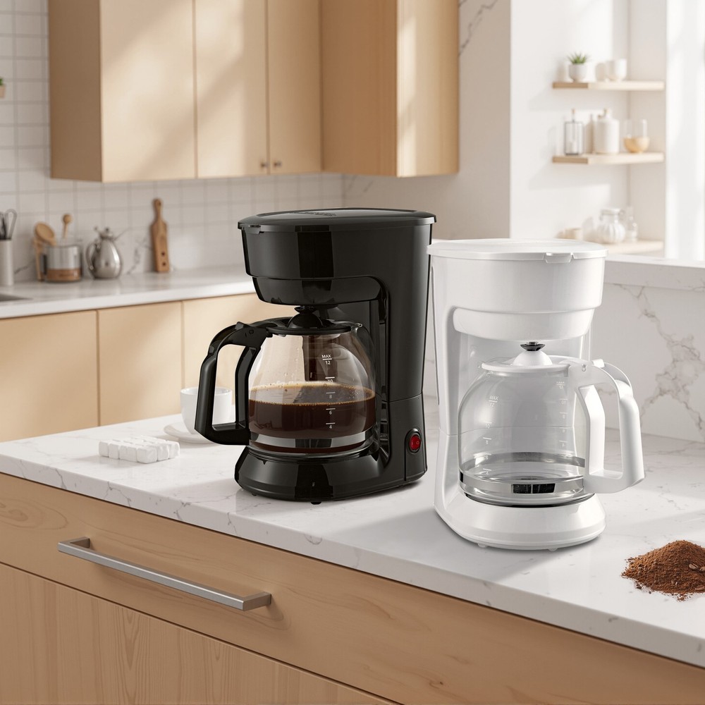 Black 12-Cup Drip Coffee Maker