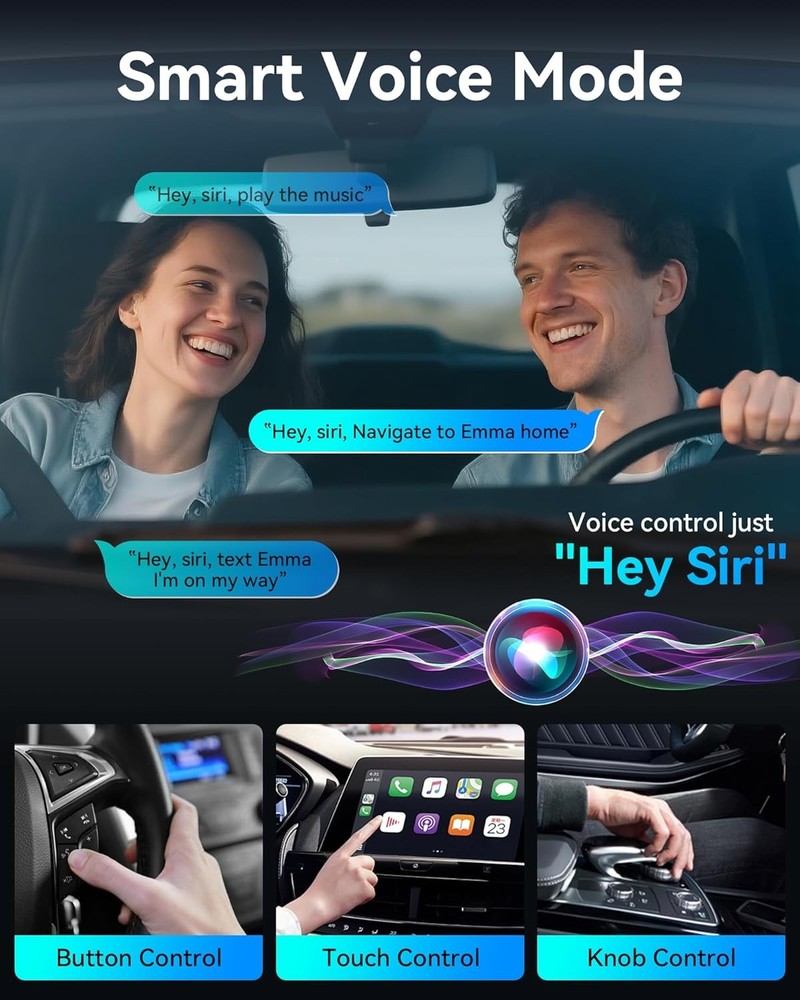 Andream Wireless CarPlay Adapter for Apple iPhone Multi-User Seamless Connection