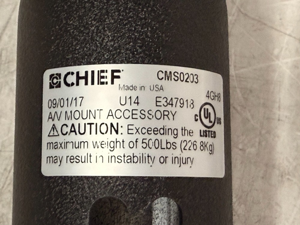 Chief CMA330 8 x 8" Offset Ceiling Plate w/ 2'- 3' Adjustable Pole CMS0203