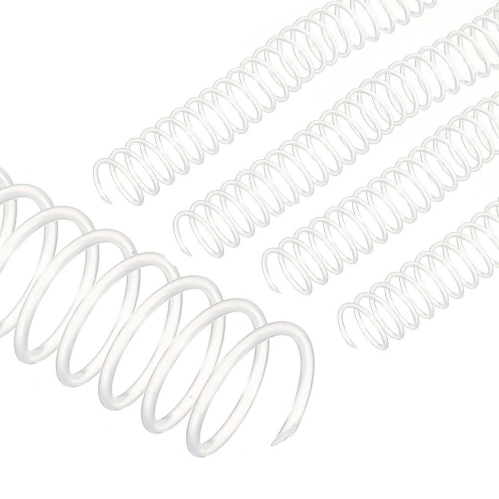 20mm3/4" Plastic Spiral Binding Coils 20 Pcs Binding Spirals 170 Sheet Capaci...