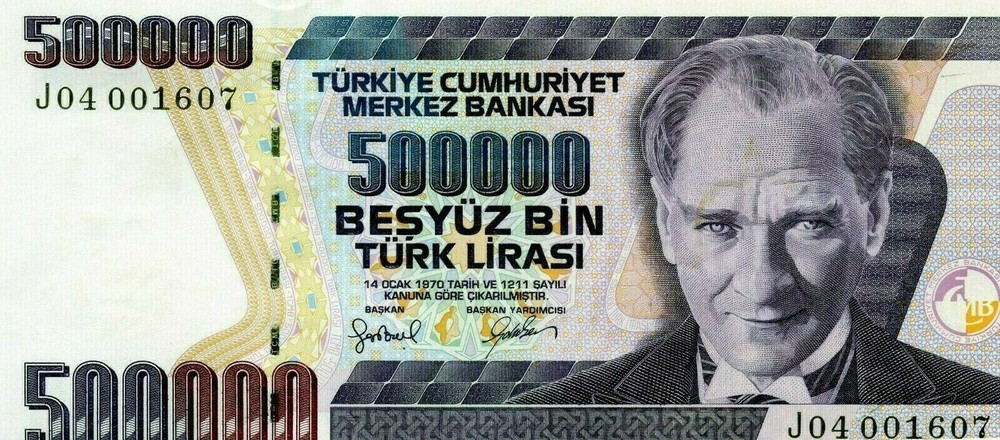 Turkey:500,000 Lira, 1998