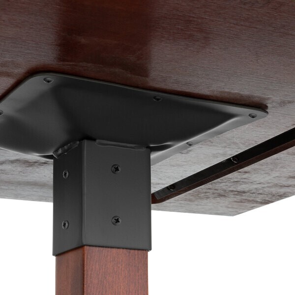 30" x 60" Rectangular Solid Wood Live Edge Restaurant Table Top in Mahogany Wood