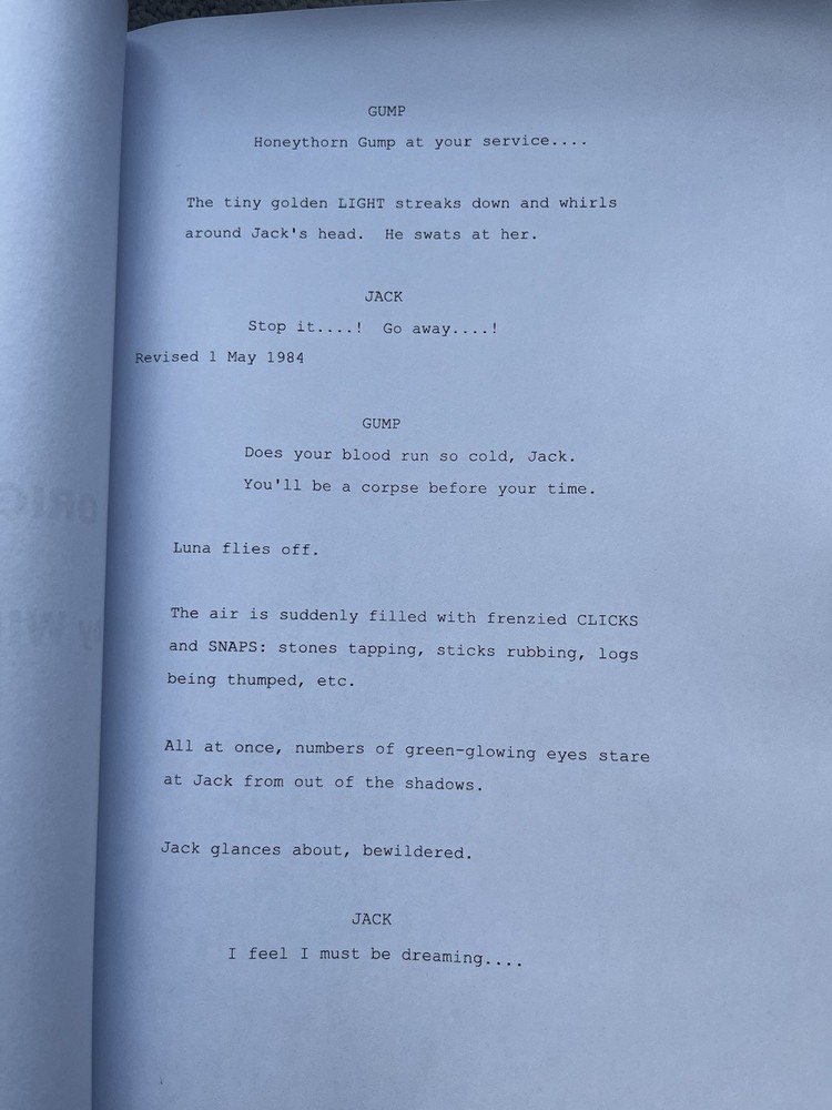 Legend (1985) Screenplay / Script. Ridley Scott, Tim Curry, Tom Cruise.