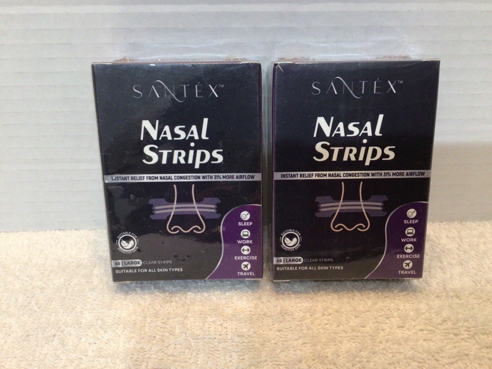 Santex Nasal Strips Large Clear Strips NEW SEALED