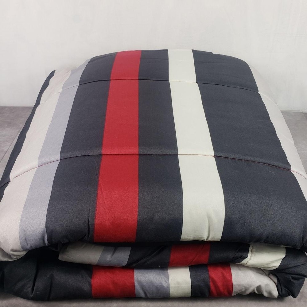Fairfield Square 8-Piece Queen Reversible Comforter Set with Sheets Striped