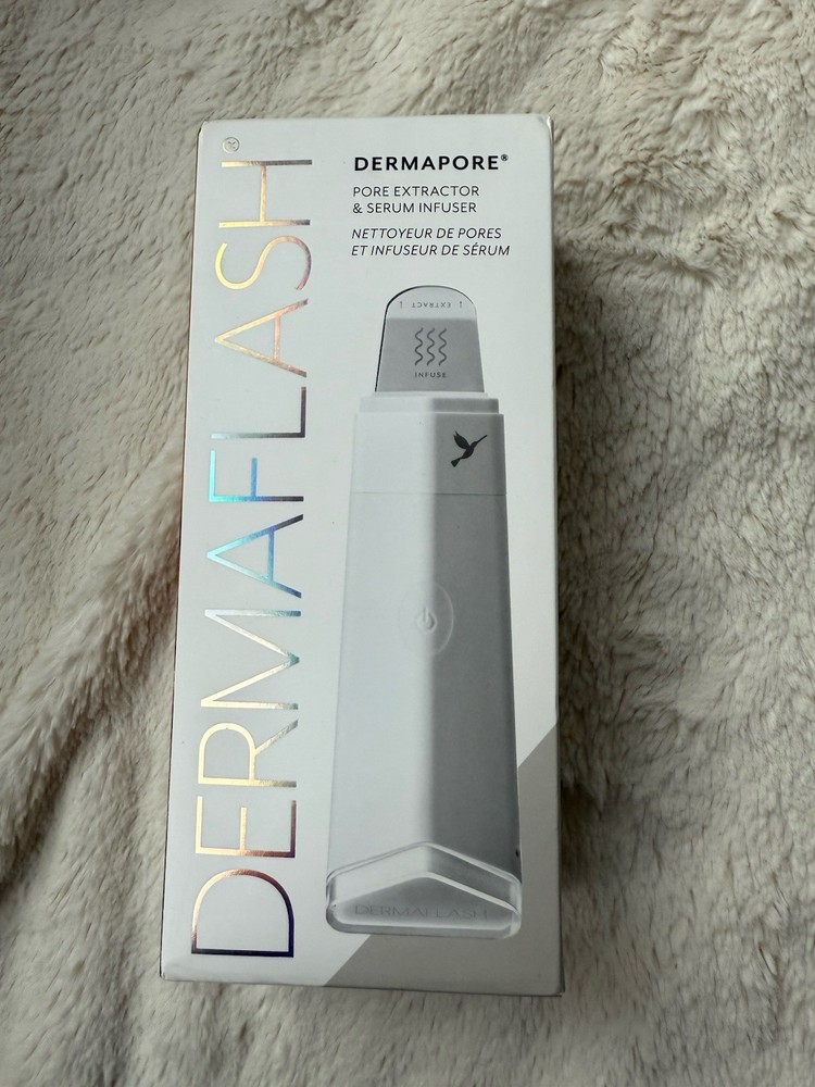 NEW DERMAFLASH DermaPore+ Ultrasonic Pore Extractor Stone