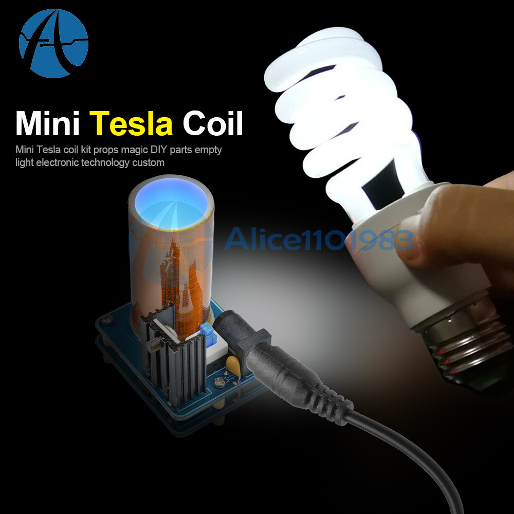 BD243 Mini Tesla Coil Module 9-12V Electronics Wireless Transmission Assembled