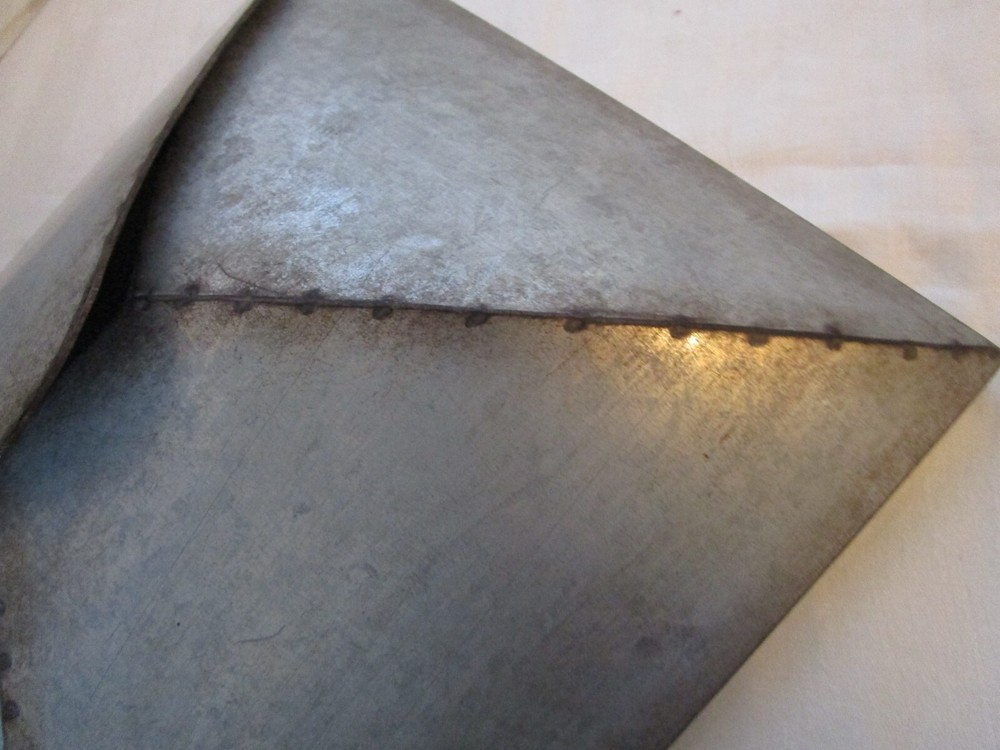 Galvanized Metal wall Envelope with hinged flap Letter Mail Organizer Rustic 11"