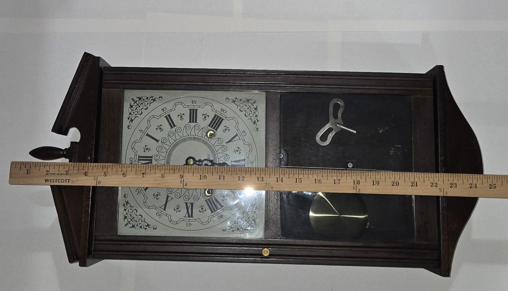 VTG MONTGOMERY WARD Le Gant 31-Day Key-Wind REGULATOR WALL CLOCK Needs-Work READ