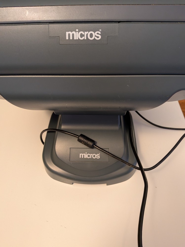 MICROS 5A POS Touchscreen Terminal, MICROS Stand, and Compatible Printer