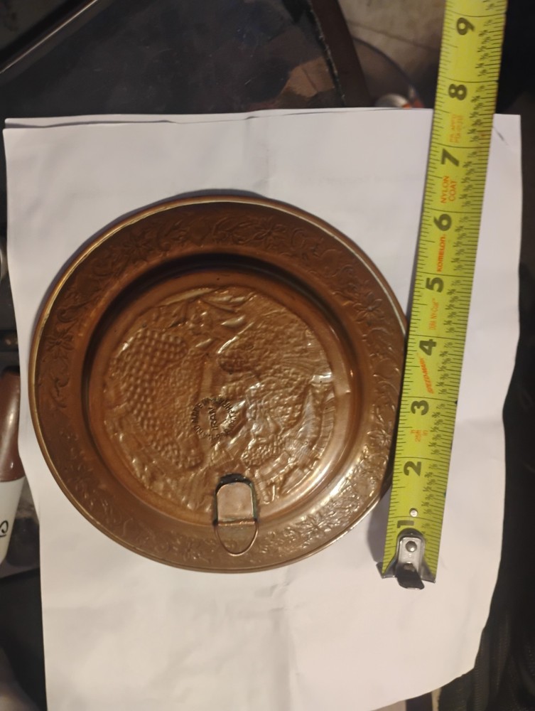 Antique Islamic Middle Eastern Hand Hammered Copper Tray