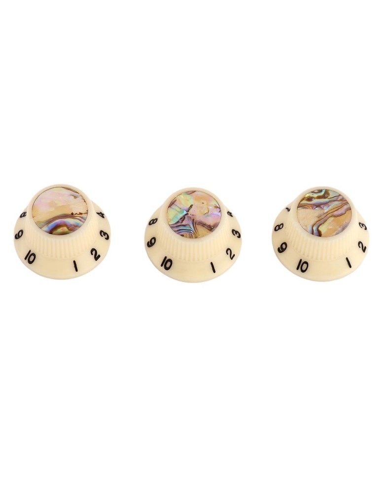 Rubatone Guitar Knobs Abalone Top Speed Control Knobs 6mm Shaft Pots Volume T...