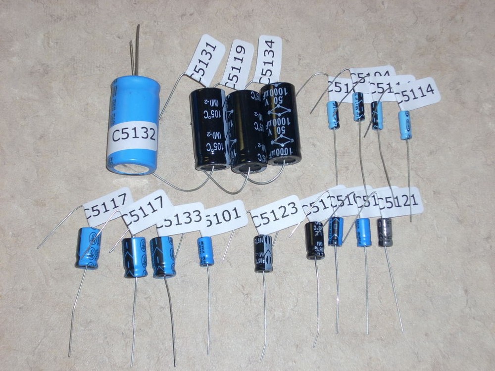 SEEBURG JUKEBOX SOLID STATE AMP ELECTROLYTIC KIT FOR TSA-9